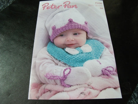 Peter Pan Pixie Hat, Mittens, Socks and Bib Pattern P1290