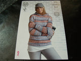 King Cole Double Knit Pattern 4853 Ladies' Hoodie and Sweater