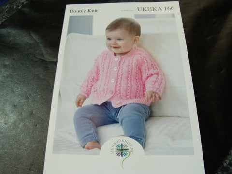 UKHKA Double Knitting Pattern 166 Cardigan and Sweater