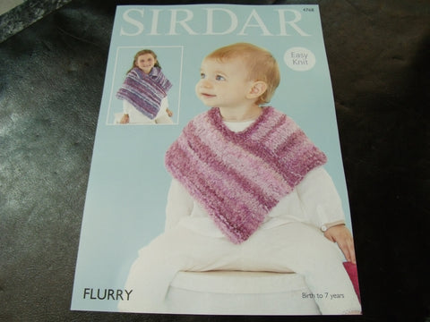 Sirdar Flurry Chunky Knitting Pattern 4768 Ponchos