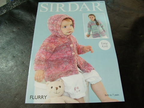 Sirdar Flurry Chunky Knitting Pattern 4769 Baby's and Girl's Coats