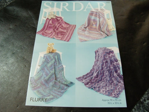 Sirdar Flurry Chunky Knitting Pattern 7959 Blankets