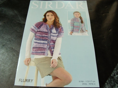 Sirdar Flurry Chunky Knitting Pattern 7961 Cardigans