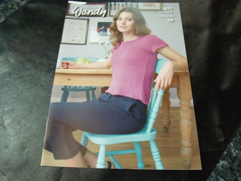 Wendy Double Knit Pattern 5877 Lace Back Sweater