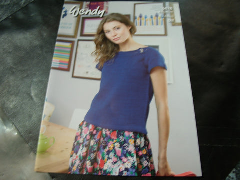 Wendy Double Knit Pattern 5878 Boat Neck Tops