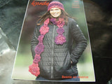 Wendy Chunky Open work hat, Scarf and Beanie Crochet Pattern 6064