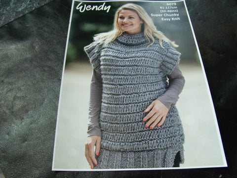 Wendy Super Chunky Knitting Pattern 6079