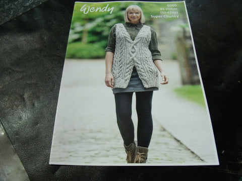 Wendy Super Chunky Knitting Pattern 6080