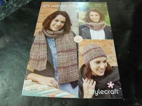 Stylecraft Life Vintage Look Double Knitting Pattern 9464