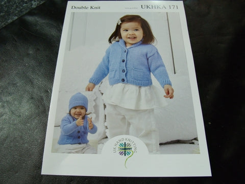 UKHKA Double Knitting Pattern 171 Jacket, Blanket and Hat