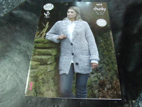 King Cole Chunky Pattern 4878 Jacket and Sweater