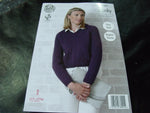 King Cole Chunky Pattern 4703 Easy Knit Raglan Sleeve