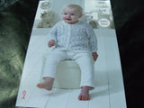 King Cole Double Knit Pattern 4896 Baby Set with Raglan Sleeve