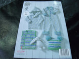 King Cole Double Knit Pattern 4898 Easy Knit Baby Set