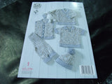 King Cole Double Knit Pattern 4899 Baby Set