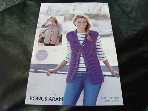 Hayfield Bonus Aran Knitting Pattern 8099