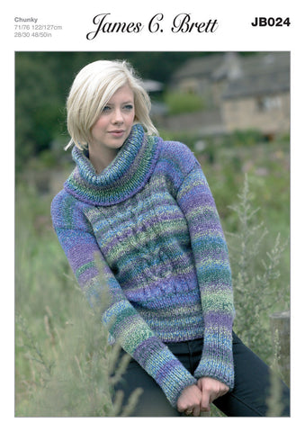 Knitting Pattern JB024 Chunky Sweater