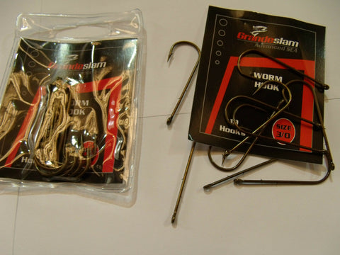 3/0 Worm hooks (20) 2 packs of ten