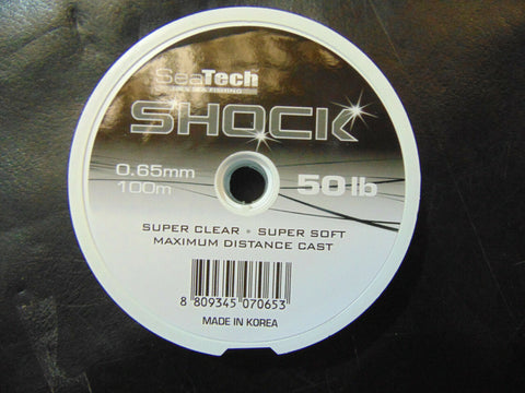 Seatech 50lb Shock Leader 0.65mm 100m (Clear)